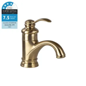 Swanley Low Basin Tap Mixer, Satin Brass PVD by Schots Home Emporium, a Bathroom Taps & Mixers for sale on Style Sourcebook