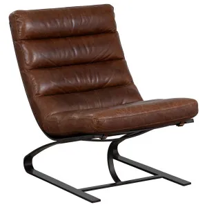 Lanna Chair Leather Vintage Whiskey by Schots Home Emporium, a Chairs for sale on Style Sourcebook