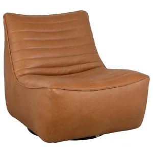 Aceno Swivel Hazelnut Tan Leather Armchair by Schots Home Emporium, a Chairs for sale on Style Sourcebook