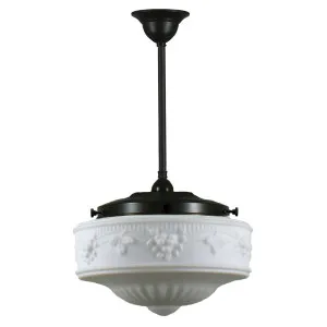 Senator Opal Matt 11&quot; Shade w 3/4&quot; x 1/2m Black Rod Pendant by Lighting Inspirations, a Lighting for sale on Style Sourcebook