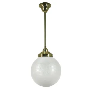 Sheffield 8&quot; Shade w 1/2&quot; x 1/2m Brass Rod Pendant Light by Lighting Inspirations, a Lighting for sale on Style Sourcebook