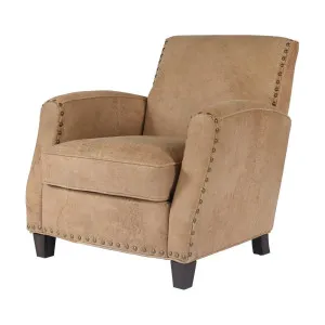 Carlow Leather Armchair, Distressed Raw by null, a Chairs for sale on Style Sourcebook