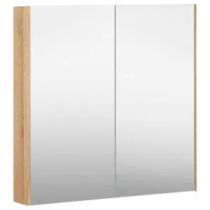 Alero 90cm 2 Door Mirror Cabinet, Acacia Tan by null, a Bathroom Storage Cabinets for sale on Style Sourcebook