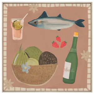 Marinara Luncheon Box Framed Canvas in 122 x 122cm by OZ Design, a Painted Canvases for sale on Style Sourcebook