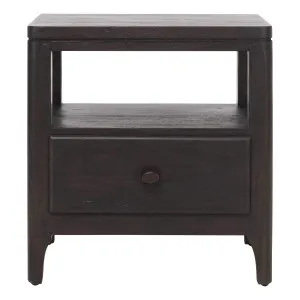Apollo Bedside Table in Mangowood Black by OZ Design, a Bedside Tables for sale on Style Sourcebook