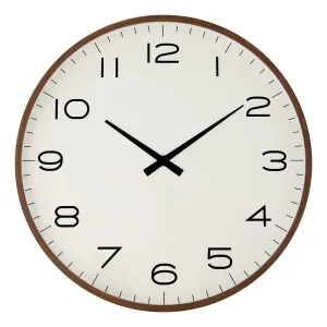 Cody Clock 51cm in White / Walnut by OZ Design, a Clocks for sale on Style Sourcebook