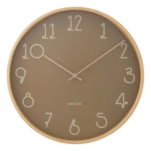 Sencillo Clock 40cm in Moss Green / Natural by OZ Design, a Clocks for sale on Style Sourcebook