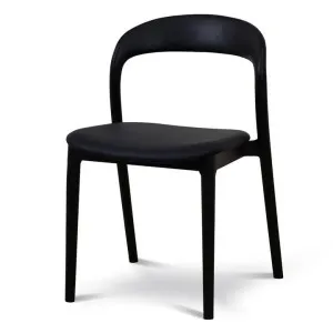 Ex Display - Caspar Dining Chair - Full Black by Interior Secrets - AfterPay Available by Interior Secrets, a Dining Chairs for sale on Style Sourcebook