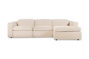 Abode Fabric Recliner Right Chaise Sofa, Sienna Natural, by Lounge Lovers by Lounge Lovers, a Sofas for sale on Style Sourcebook