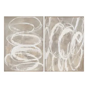 Dancing Spirals Box Framed Canvas Set of 2 in 100 x 140cm by OZ Design, a Painted Canvases for sale on Style Sourcebook