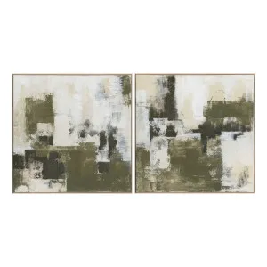 Textured Layers Box Framed Canvas Set of 2 in 100 x 100cm by OZ Design, a Painted Canvases for sale on Style Sourcebook