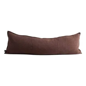 Luca Feather Fill Lumbar Cushion in 120x40cm in Chocolate by OZ Design, a Cushions, Decorative Pillows for sale on Style Sourcebook