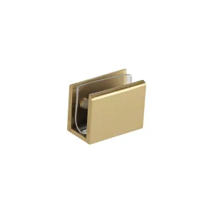 Pius Glass Panel Clip 10mm - Brushed Brass by ABI Interiors Pty Ltd, a Showers for sale on Style Sourcebook
