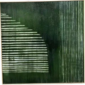 PICK UP ONLY | H084 Oak Framed Full Hand Painted Artwork  100 cm x 100 cm by null, a Painted Canvases for sale on Style Sourcebook