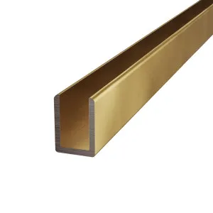 Aluminium U-Channel Brushed Brass 2100mm by Highgrove Bathrooms, a Showers for sale on Style Sourcebook