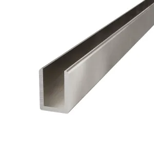 Aluminium U-Channel Brushed Nickel 2100mm by Highgrove Bathrooms, a Showers for sale on Style Sourcebook