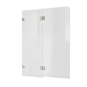 Bath Screen Kit ñ Fixed & Swing Double Panel 8mm Glass Swing Pivot Brushed Nickel by Highgrove Bathrooms, a Showers for sale on Style Sourcebook