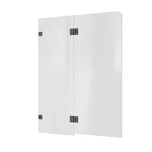 Bath Screen Kit ñ Fixed & Swing Double Panel 8mm Glass Swing Pivot Gunmetal by Highgrove Bathrooms, a Showers for sale on Style Sourcebook