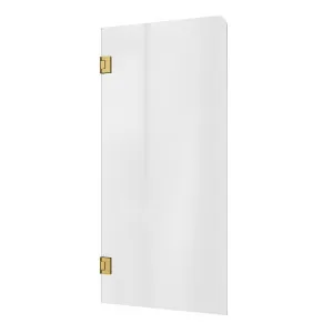 Bath Screen Kit - Single Panel 8mm Glass with Swing Pivot Brushed Brass by Highgrove Bathrooms, a Showers for sale on Style Sourcebook