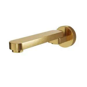 OMEGA In Wall Swivel Spout Brushed Brass 220mm by Highgrove Bathrooms, a Bathroom Taps & Mixers for sale on Style Sourcebook