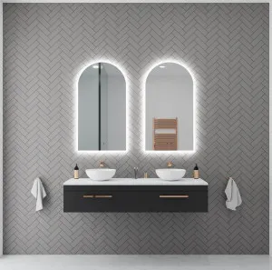 Arch LED Mirror Wave Motion Sensor Aura Range 3 sizes available 900mm x 550mm by Luxe Mirrors, a Illuminated Mirrors for sale on Style Sourcebook