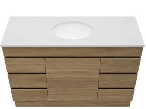 Bargo Vanity 1200mm Centre WG Basin SilkSurface UC Top Floor standing by Timberline, a Vanities for sale on Style Sourcebook