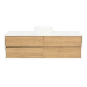 Embrace Vanity 1500mm Centre Bowl SilkSurface Surround WG AC Top Wall hung by Timberline, a Vanities for sale on Style Sourcebook