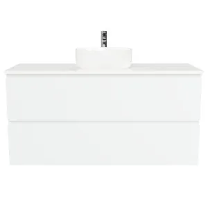 Henley Vanity 1200mm Centre WG Basin SilkSurface AC Top Wall hung by Timberline, a Vanities for sale on Style Sourcebook