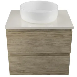 Nevada Plus Vanity 600mm Centre WG Basin SilkSurface AC Top Wall hung by Timberline, a Vanities for sale on Style Sourcebook