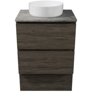 Oxbow Vanity 600mm Centre WG Basin SilkSurface AC Top Floor standing by Timberline, a Vanities for sale on Style Sourcebook