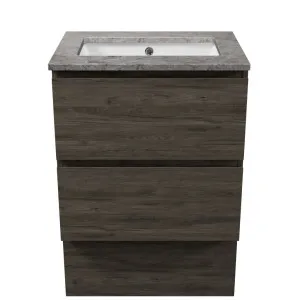 Oxbow Vanity 600mm Centre WG Basin SilkSurface UC Top Floor standing by Timberline, a Vanities for sale on Style Sourcebook
