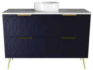 Sutherland House Vanity 1200mm Centre WG Basin SilkSurface AC Top On Legs by Timberline, a Vanities for sale on Style Sourcebook