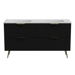 Sutherland House Vanity 1500mm Double WG Basins SilkSurface UC Top On Legs by Timberline, a Vanities for sale on Style Sourcebook