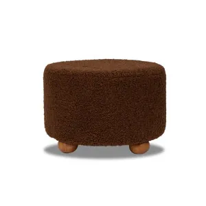 Wren Sherpa Ottoman - Chocolate - Mocka by Mocka., a Ottomans for sale on Style Sourcebook