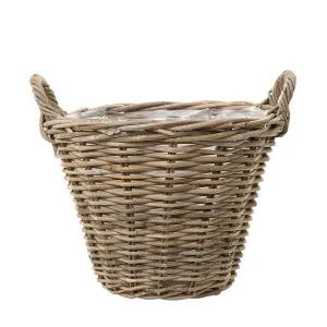 Rattan Basket with Lining Natural by Florabelle Living, a Decorative Accessories for sale on Style Sourcebook