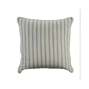 55Cm Throw Cushion White/Blue Pin Stripe by Florabelle Living, a Cushions, Decorative Pillows for sale on Style Sourcebook
