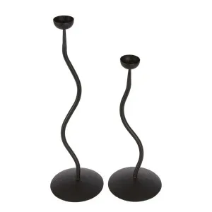 Kemp Candle Holder Black Pair by Florabelle Living, a Decorative Accessories for sale on Style Sourcebook