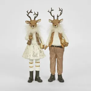 Reg and Jen Xmas Deer (Set of 2) by Florabelle Living, a Christmas for sale on Style Sourcebook