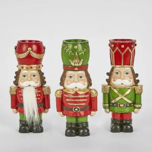 Trad Nutcracker Tealight Holders (Set of 3) by Florabelle Living, a Christmas for sale on Style Sourcebook