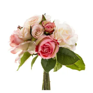 Rose Mix Bouquet 23cm Light Pink by Florabelle Living, a Plants for sale on Style Sourcebook