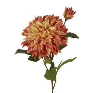 Dahlia Stem 78cm Orange by Florabelle Living, a Plants for sale on Style Sourcebook