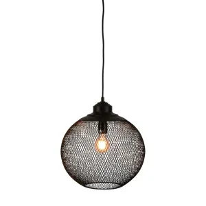 Carlo Ceiling Pendant Medium Black by Florabelle Living, a Pendant Lighting for sale on Style Sourcebook