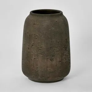 Landis Straight Vase Earth Brown by Florabelle Living, a Vases & Jars for sale on Style Sourcebook