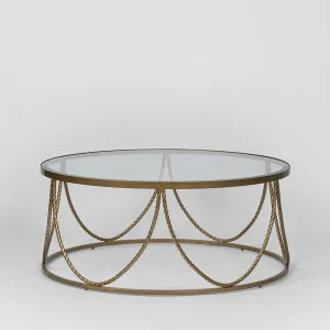 Palais Round Coffee Table Gold by Florabelle Living, a Coffee Table for sale on Style Sourcebook