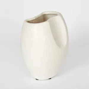 Scallop Vase Medium White by Florabelle Living, a Vases & Jars for sale on Style Sourcebook