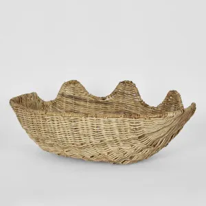 Clam Shell Rattan Large Natural by Florabelle Living, a Platters & Serving Boards for sale on Style Sourcebook