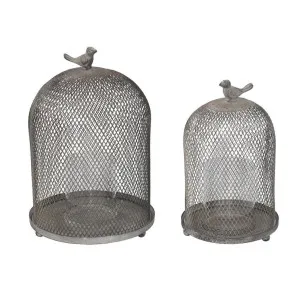 Evie Mesh Candle Holder Set of 2 by Florabelle Living, a Lanterns for sale on Style Sourcebook