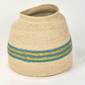 Thia Woven Basket Blue & Green by Florabelle Living, a Baskets & Boxes for sale on Style Sourcebook