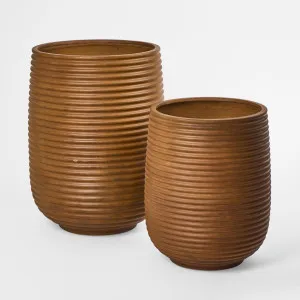 Porto Set of 2 Planter Rust Look by Florabelle Living, a Plant Holders for sale on Style Sourcebook
