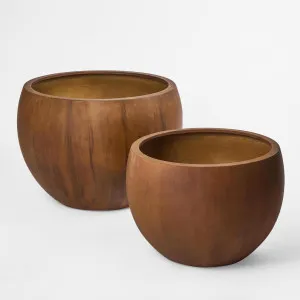 Jerico Set of 2 Planter Rust Look by Florabelle Living, a Plant Holders for sale on Style Sourcebook